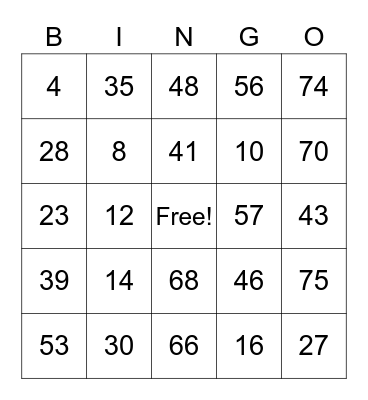 Anita Birthday Bingo Card