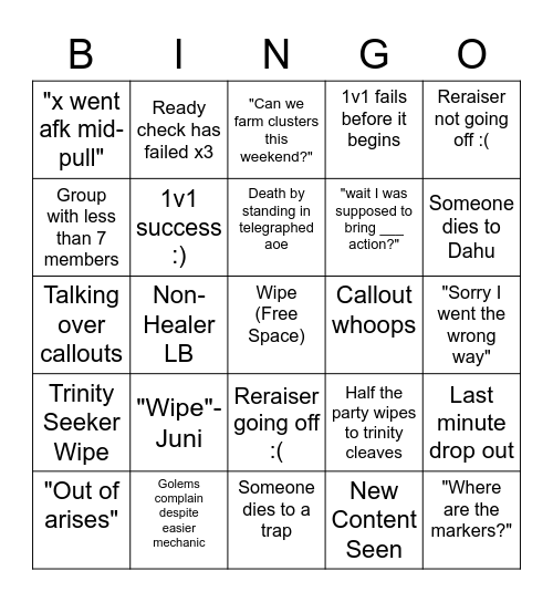 PAWBS DRS BINGO Card