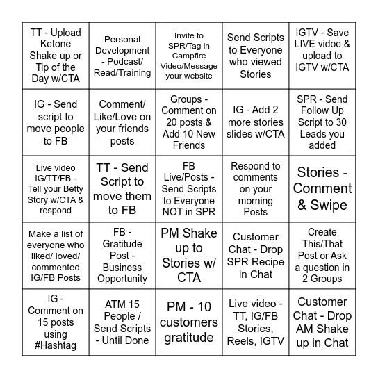Rank 3 - DMOs Bingo Card