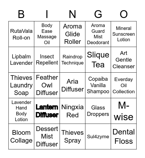 YL Bingo Card