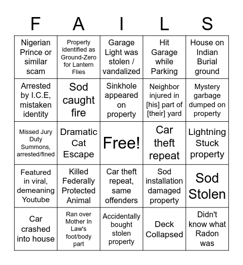 JC Bingo! Bingo Card