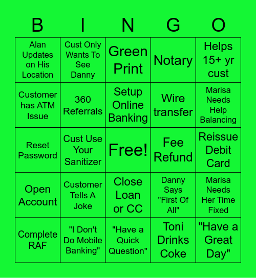 Kilgore Evergreen Bingo 2021 Bingo Card