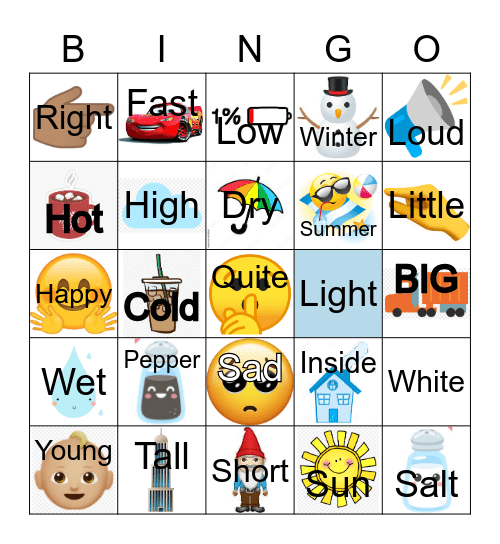 OPPOSITE DAY Bingo Card