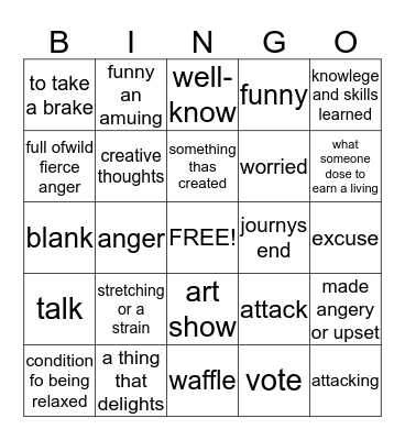 bingo gavin Bingo Card