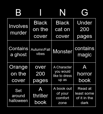 Halloween Bingo Card