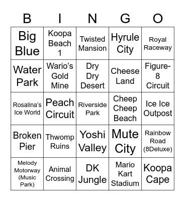 Andi ROUND 2 (Mario Kart) Bingo Card