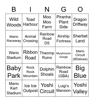 Nintenrock ROUND 2 (Mario Kart) Bingo Card