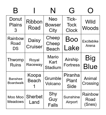 Pyron ROUND 1 (Mario Kart) Bingo Card