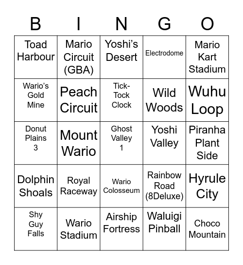 Flatbread ROUND 2 Mario Kart Bingo Card