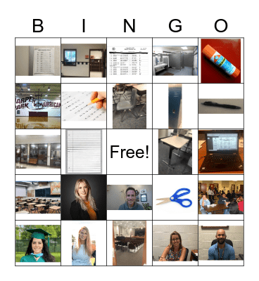 Around School Bingo Card