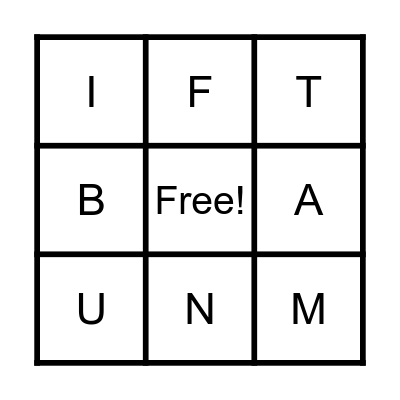 Letter Sounds Bingo! Bingo Card