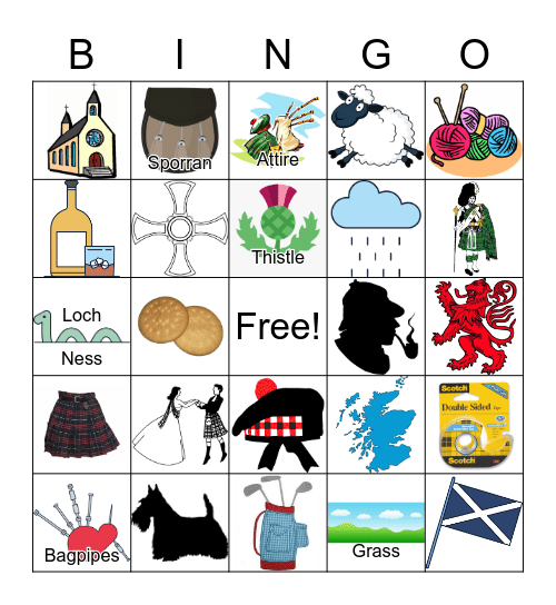 SCOTLAND Bingo Card