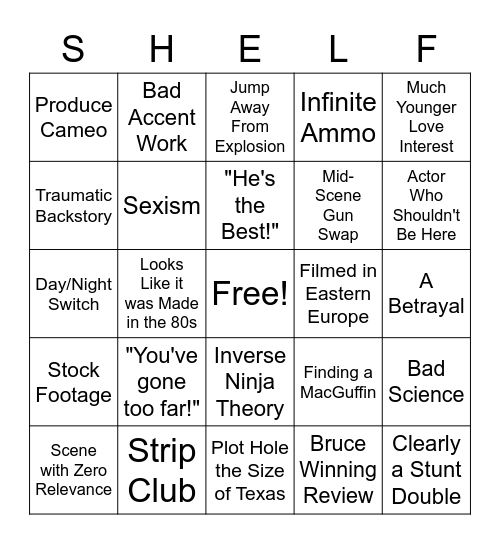 ACTION Bingo Card