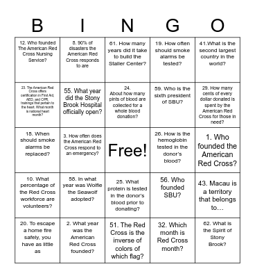 ARCC Bingo Card