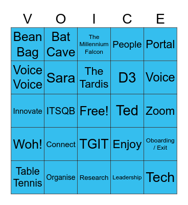 Voice Bingo Card