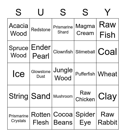 skybolkc Bingo Card