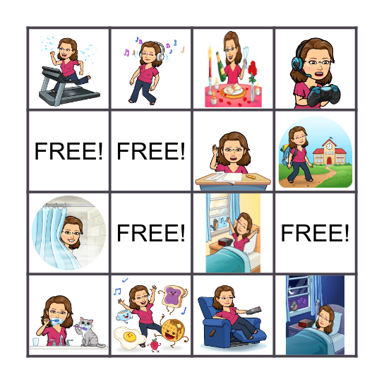 MY DAILY ROUTINE Bingo Card