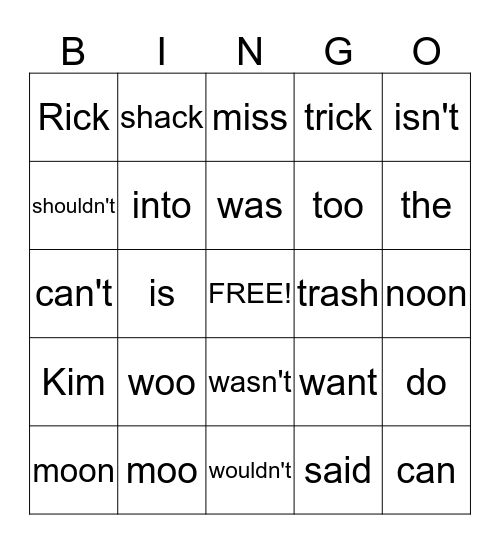 BINGO Card