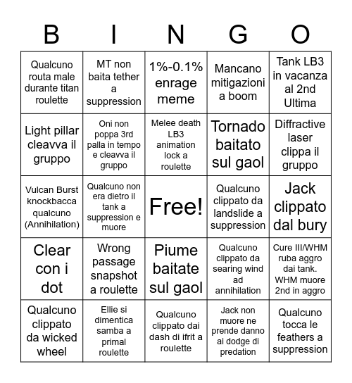 UWU Bingo Card Bingo Card