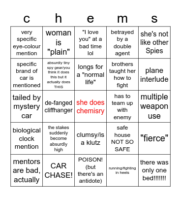 THE CHEMIS Bingo Card