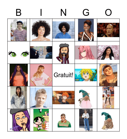 Les descriptions physiques Bingo Card