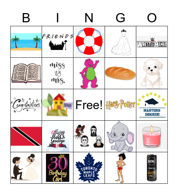 Chantel's Bingo Card