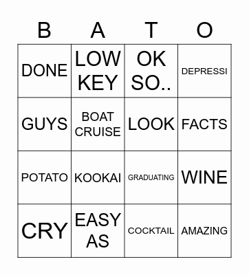 BATO BINGO Card