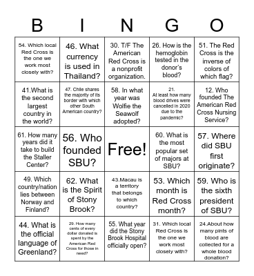 ARCC Bingo Card