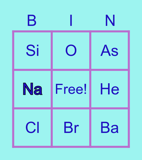 ตารางธาตุ Bingo Card
