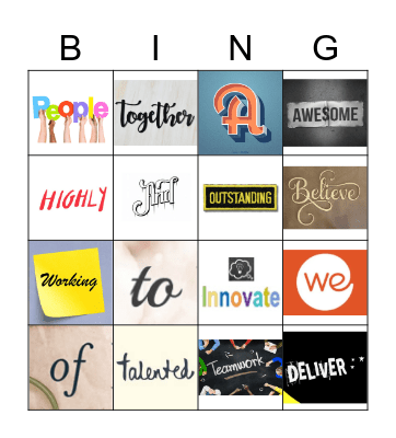Outstanding Team Bingo Card