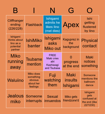 Chapter 238 Bingo Card