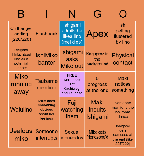 Chapter 238 Bingo Card