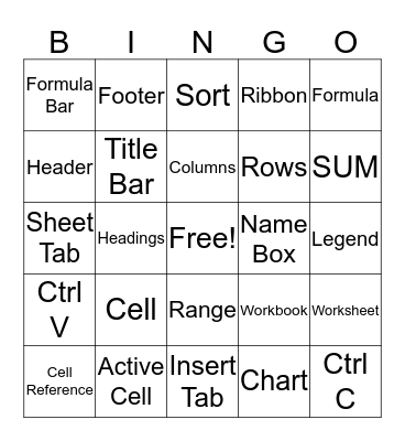 Excel Bingo Card