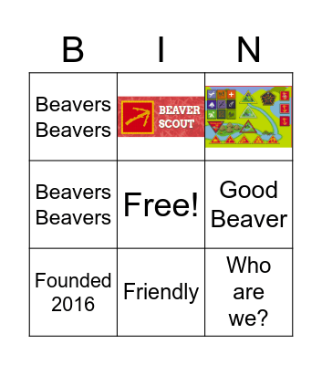 Beavers bingo Card