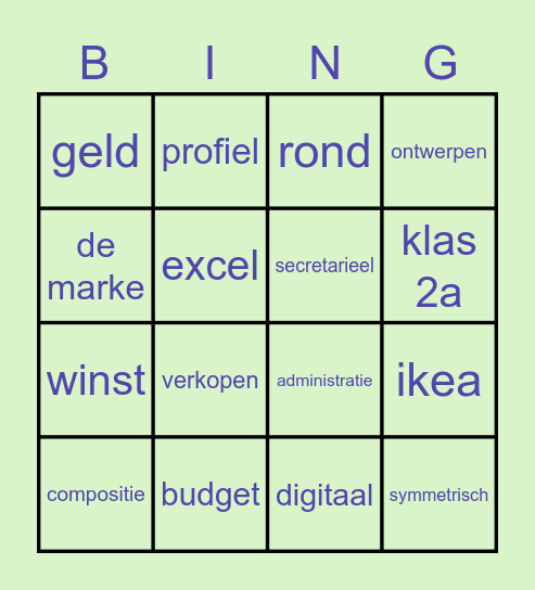 E&O Bingo Card