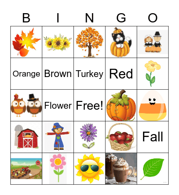 Fall Bingo Card