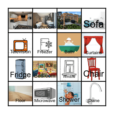 In your house Bingo Card