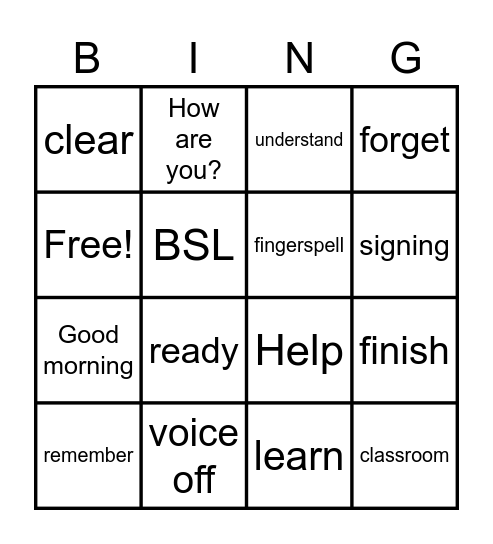 Week 1 Bingo Card