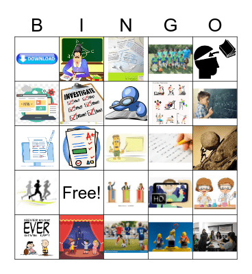 ¿Qué haces en la escuela? Bingo Card