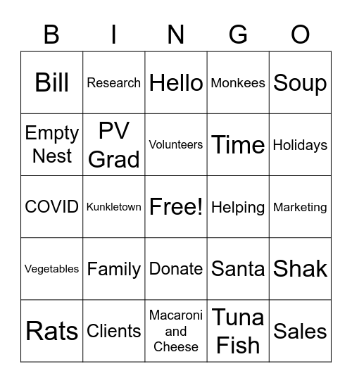 Karena Thek BINGO Card