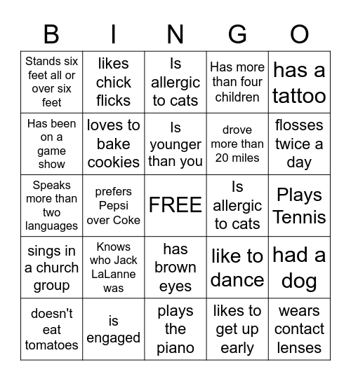 Women Who Whine Bingo Card