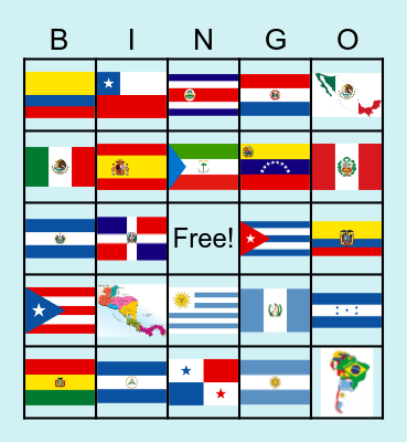 Hispanic and Latinx Heritage Month Bingo Card