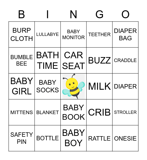 BEE BINGO Card