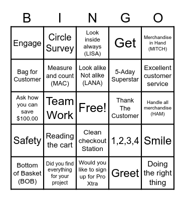 CAM Get Involved Bingo Card