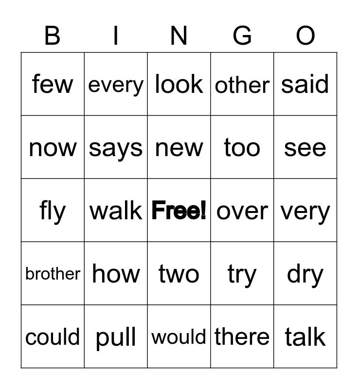 PLUS 16/17/18 Bingo Card