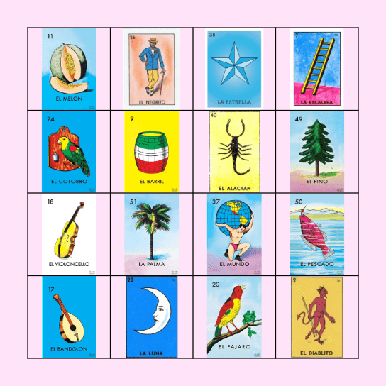 Loteria Bingo Card