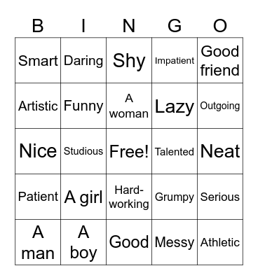 Spanish Bingo Card