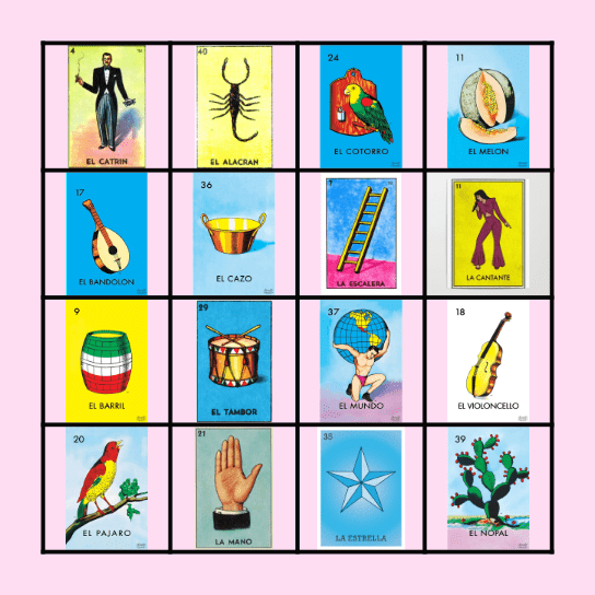 Loteria Bingo Card