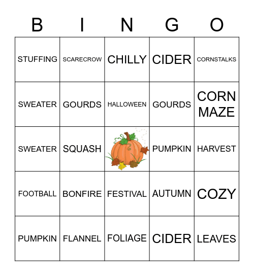 FALL Bingo Card