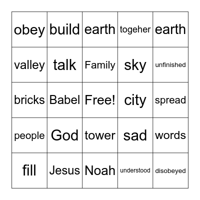 People Rebel Against God Bingo Card